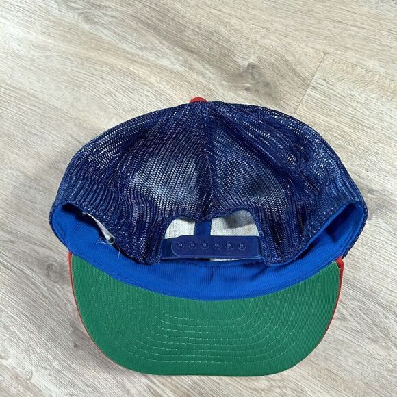 Vintage Texas Rangers Hat Snapback MLB Baseball Trucker Blue Red Cap - Picture 6 of 8